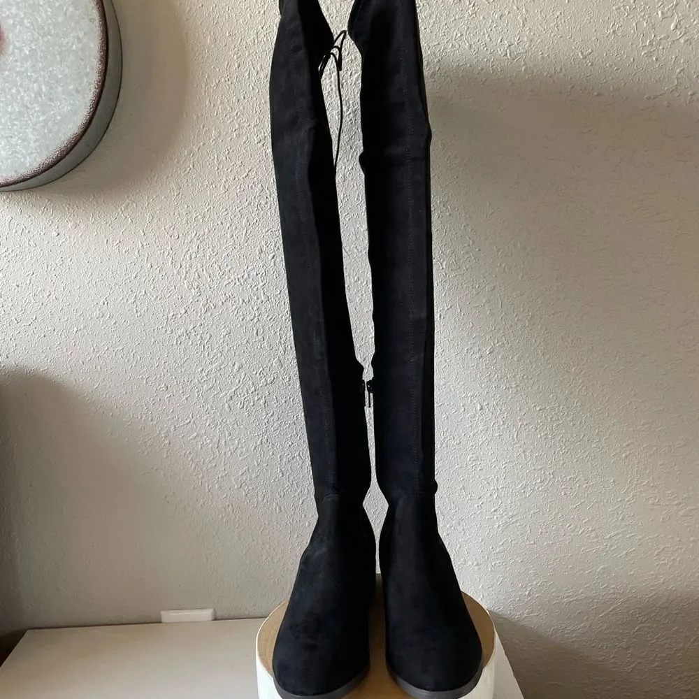 NIB Soul Society Mushroom Black Ravena Knee Boots Size 8M